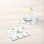 Freeride Alpine Skiern Skifahren Party Rechteckiger Pappuntersetzer (Vor Ort)