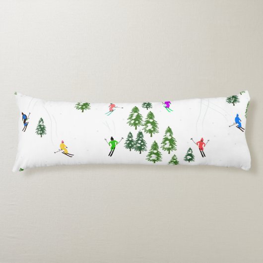 Freeride Alpine Skiern Skifahren Party Seitenschläferkissen (Vorderseite)