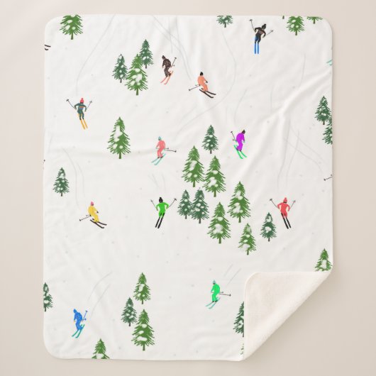 Freeride Alpine Skiern Skifahren Party Sherpadecke (Vorderseite)