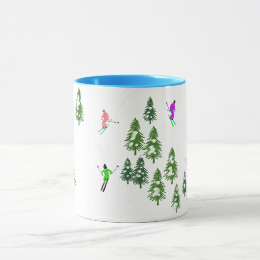 Freeride Alpine Skiern Skifahren Party Tasse (Zentrum)