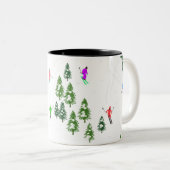 Freeride Alpine Skiern Skifahren Party Zweifarbige Tasse (VorderseiteRechts)