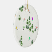 Freeride Alpine Skiern Skifahrer Albergo Colmanicc Keramik Ornament (Rechts)