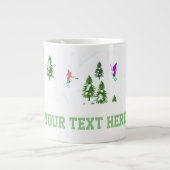Freeride Alpine Skiern Skifahrer Skifahrer Jumbo-Tasse (Vorderseite)