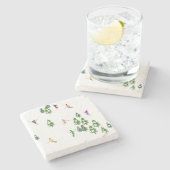 Freeride Alpine Skiers Skifahren Weihnachten Steinuntersetzer (Seitenansicht)