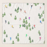 Freeride Alpine Skiers Skilaufe Ski Schal<br><div class="desc">Cooles Wintermotiv-Design mit Skifahrern, die Skipisten zwischen schneebedeckten Tannenbäumen in den Alpen abfahren. Freeride-Skifahrer tragen farbenfrohe Vintage Retroski-Anzüge und fahren mit Skiern auf weißem, schneebedecktem Bergland abwärts. Wunderschönes Wintersportspendengeschenk für Skifahrer in Ihrem Kreis von Freunden, Kollegen oder Familie. Whimsical Skier Kunstwerk Illustration Design. Skifahrer Ski Wohngestaltung, Skiteam, Skicoach Geschenk. Skifahrer...</div>