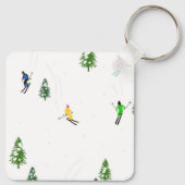 Freeride Alpine Skiers Skilaufe Ski Schlüsselanhänger (Rückseite)