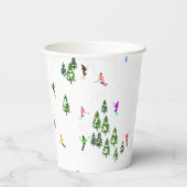 Freeride Alpine Skifahrer Skifahren Skifahren Skis Pappbecher (Rückseite)