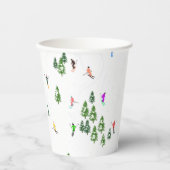 Freeride Alpine Skifahrer Skifahren Skifahren Skis Pappbecher (Vorderseite)