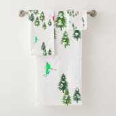 Freeride Alpine Skifahrer Skipass Lustration Ski Badhandtuch Set (Insitu)