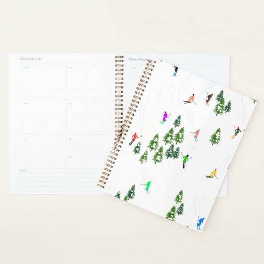 Freeride Alpine Skifahrer Skipass Lustration Ski Planer (Anzeige)