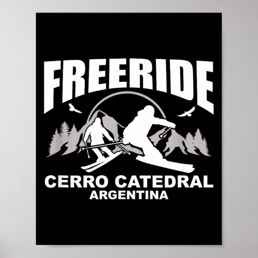 Freeride-Skiing Cerro Catedral Argentinien Poster (Vorne)