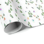 Freeride Snowboard Snowboarder Snowboarder Geschenkpapier (Rolleneckpunkt)