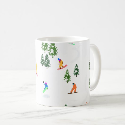 Freeride Snowboard Snowboarder Snowboarder Kaffeetasse (VorderseiteRechts)