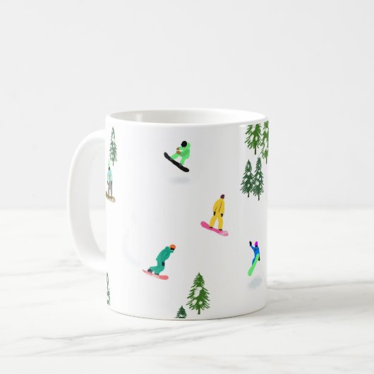 Freeride Snowboard Snowboarder Snowboarder Kaffeetasse (Vorderseite Links)
