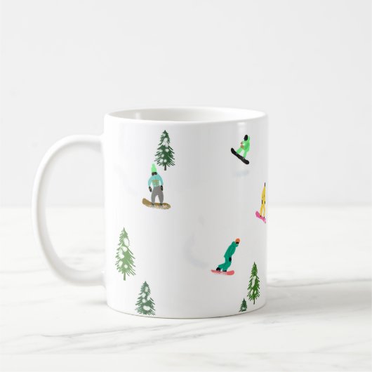 Freeride Snowboard Snowboarder Snowboarder Kaffeetasse (Links)