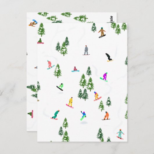 Freeride Snowboard Snowboarder Snowboarder Postkarte (Vorne/Hinten)