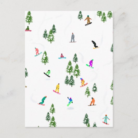 Freeride Snowboard Snowboarder Snowboarder Postkarte (Vorderseite)