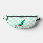 Freeride Snowboarder Cartoon Checkered Bauchtasche (Ablage )