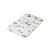 Freeride Snowboarder Snowboarden Illustration Badematte (Schrägansicht)