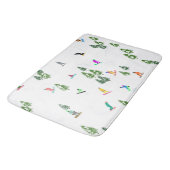 Freeride Snowboarder Snowboarden Illustration Badematte (Schrägansicht)