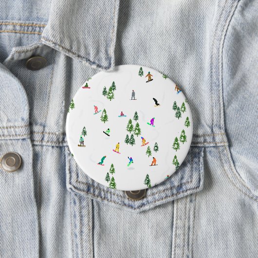 Freeride Snowboarder Snowboarden Illustration Button (Beispiel)