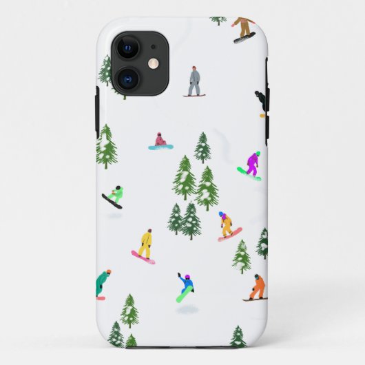 Freeride Snowboarder Snowboarden Illustration Case-Mate iPhone Hülle (Rückseite)