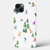 Freeride Snowboarder Snowboarden Illustration Case-Mate iPhone Hülle (Rückseite)
