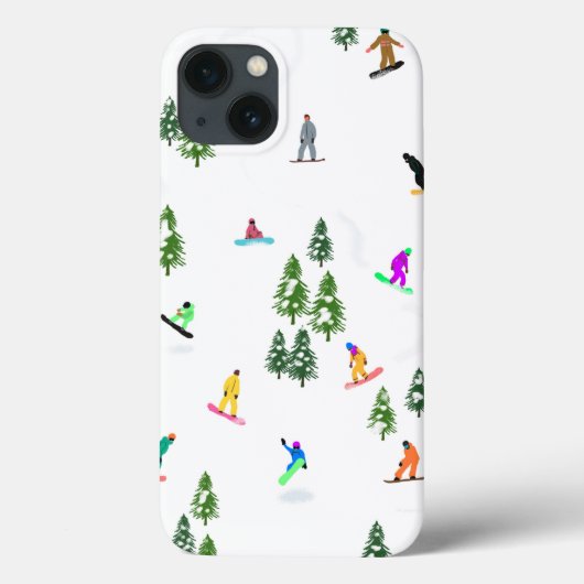Freeride Snowboarder Snowboarden Illustration Case-Mate iPhone Hülle (Rückseite)