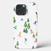 Freeride Snowboarder Snowboarden Illustration Case-Mate iPhone Hülle (Rückseite)