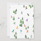 Freeride Snowboarder Snowboarden Illustration Einladung (Vorderseite)