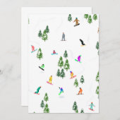 Freeride Snowboarder Snowboarden Illustration Einladung (Vorne/Hinten)