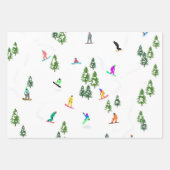 Freeride Snowboarder Snowboarden Illustration Geschenkpapier Set (Vorderseite 3)