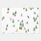 Freeride Snowboarder Snowboarden Illustration Geschenkpapier Set (Vorderseite 2)