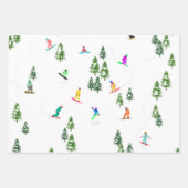 Freeride Snowboarder Snowboarden Illustration Geschenkpapier Set (Vorderseite)
