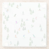 Freeride Snowboarder Snowboarden Illustration Glasuntersetzer (Rückseite)