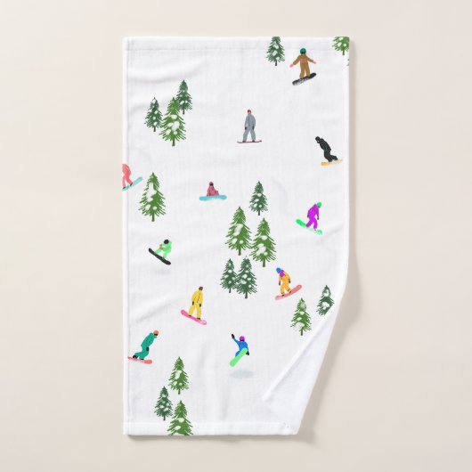 Freeride Snowboarder Snowboarden Illustration Handtuch (Handtuch)