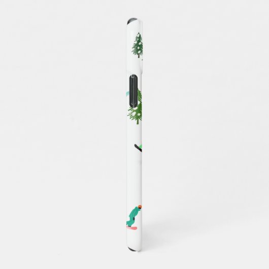 Freeride Snowboarder Snowboarden Illustration iPhone Hülle (Rechte Seite)