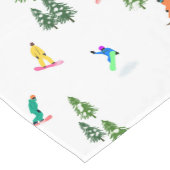 Freeride Snowboarder Snowboarden Illustration Kurzer Tischläufer (Ecke)