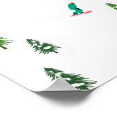 Freeride Snowboarder Snowboarden Illustration Poster (Ecke)