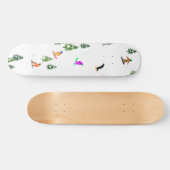 Freeride Snowboarder Snowboarden Illustration Skateboard (Horizontal)