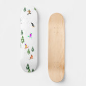 Freeride Snowboarder Snowboarden Illustration Skateboard (Vorderseite)