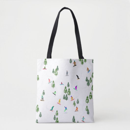Freeride Snowboarder Snowboarden Illustration Tasche (Vorderseite)