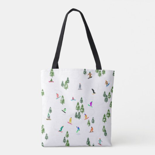 Freeride Snowboarder Snowboarden Illustration Tasche (Rückseite)