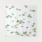 Freeride Snowboarder Snowboarden Illustration Wandteppich (Vorderseite (Horizontal))