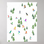 Freeride Snowboarder Snowboarden Winter Poster (Vorne)