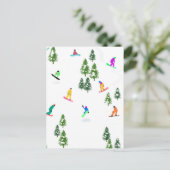 Freeride Snowboarder Snowboarden Winter Postkarte (Stehend Vorderseite)