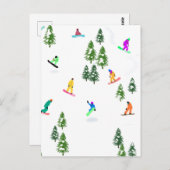 Freeride Snowboarder Snowboarden Winter Postkarte (Vorne/Hinten)