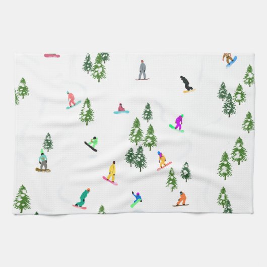 Freeride Snowboarder Snowboarder Design Geschirrtuch (Horizontal)