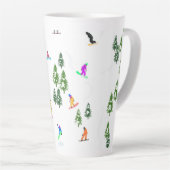 Freeride Snowboarder Snowboarder Design Milchtasse (Rechte Ecke)