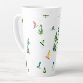 Freeride Snowboarder Snowboarder Design Milchtasse (Linke Ecke)